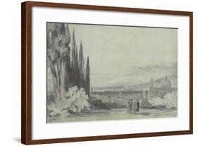 View of Florence with the Duomo in the Distance, 1839-null-Framed Giclee Print