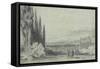 View of Florence with the Duomo in the Distance, 1839-null-Framed Stretched Canvas