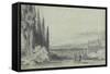 View of Florence with the Duomo in the Distance, 1839-null-Framed Stretched Canvas