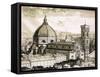 View of Florence-English School-Framed Stretched Canvas