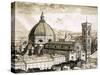 View of Florence-English School-Stretched Canvas