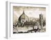 View of Florence-English School-Framed Giclee Print