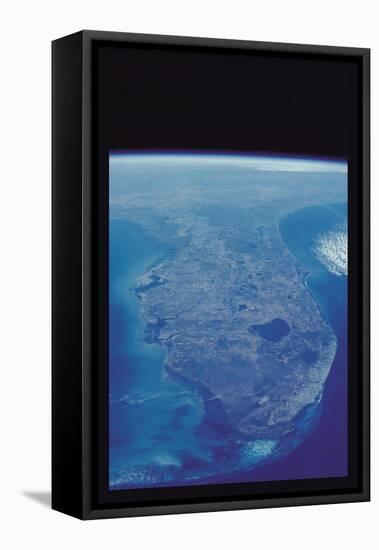 View of Florida Peninsula from Space-null-Framed Stretched Canvas