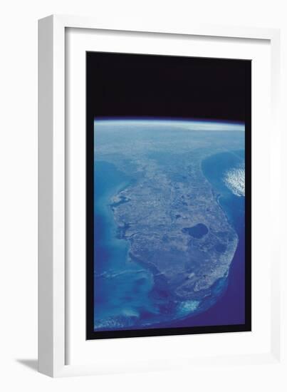 View of Florida Peninsula from Space-null-Framed Art Print