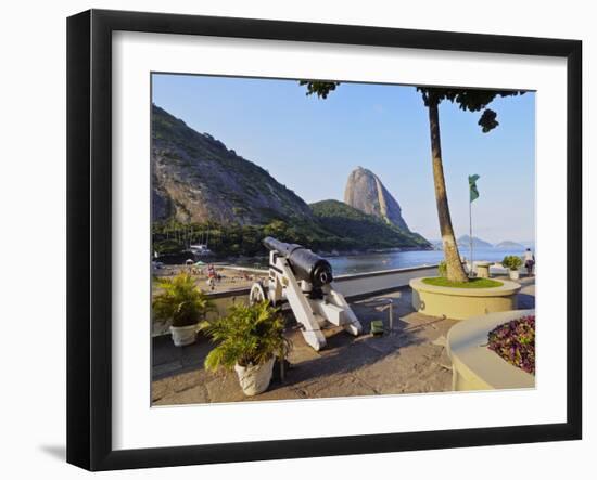 View of Fort on the Praia Vermelha and Sugarloaf Mountain, Urca, Rio de Janeiro, Brazil, South Amer-Karol Kozlowski-Framed Photographic Print