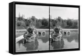 View of Fountain of Neptune at Boboli Garden-null-Framed Stretched Canvas