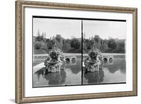 View of Fountain of Neptune at Boboli Garden-null-Framed Photographic Print