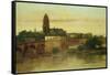 View of Frankfurt Am Main from Sachsenhausen, with the Old Bridge, 1858-Gustave Courbet-Framed Stretched Canvas