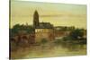 View of Frankfurt Am Main from Sachsenhausen, with the Old Bridge, 1858-Gustave Courbet-Stretched Canvas