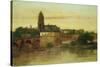 View of Frankfurt Am Main from Sachsenhausen, with the Old Bridge, 1858-Gustave Courbet-Stretched Canvas