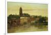 View of Frankfurt Am Main from Sachsenhausen, with the Old Bridge, 1858-Gustave Courbet-Framed Giclee Print