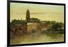 View of Frankfurt Am Main from Sachsenhausen, with the Old Bridge, 1858-Gustave Courbet-Framed Giclee Print