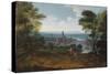 View of Frankfurt Am Main from the West, 18th Century-null-Stretched Canvas