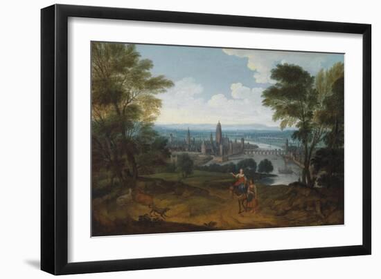 View of Frankfurt Am Main from the West, 18th Century-null-Framed Giclee Print