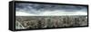 View of Frankfurt Am Main under Stormy Skies, from Maintower Observation Deck, Hesse, Germany-Ian Egner-Framed Stretched Canvas