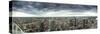 View of Frankfurt Am Main under Stormy Skies, from Maintower Observation Deck, Hesse, Germany-Ian Egner-Stretched Canvas