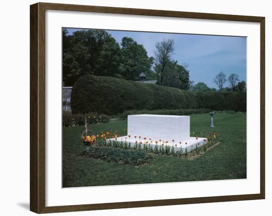 View of Franklin D. Roosevelt's Tombstone-null-Framed Photographic Print