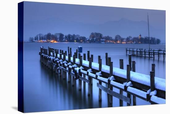 View of Frauen Island from the Shore of Lake Chiemsee, Bavaria, Germany, Europe-Miles Ertman-Stretched Canvas