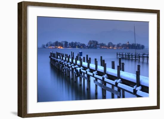 View of Frauen Island from the Shore of Lake Chiemsee, Bavaria, Germany, Europe-Miles Ertman-Framed Photographic Print