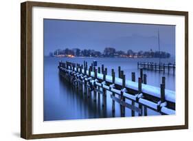 View of Frauen Island from the Shore of Lake Chiemsee, Bavaria, Germany, Europe-Miles Ertman-Framed Photographic Print