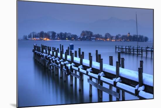 View of Frauen Island from the Shore of Lake Chiemsee, Bavaria, Germany, Europe-Miles Ertman-Mounted Photographic Print