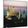 View of Frauenkirch and City at Night, Munich, Bavaria, Germany, Europe-null-Mounted Photographic Print