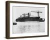 View of French Liner Normandie Being Constructed-null-Framed Photographic Print