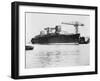 View of French Liner Normandie Being Constructed-null-Framed Photographic Print