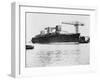 View of French Liner Normandie Being Constructed-null-Framed Photographic Print