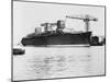 View of French Liner Normandie Being Constructed-null-Mounted Photographic Print