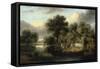 View of Fritton Decoy, Norfolk-James Stark-Framed Stretched Canvas