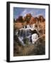 View of Frozen Waterfall of Mill Creek, Spanish Valley, Utah, USA-Scott T. Smith-Framed Photographic Print