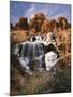 View of Frozen Waterfall of Mill Creek, Spanish Valley, Utah, USA-Scott T. Smith-Mounted Photographic Print