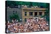 View of full bleachers, full of fans during a professional Baseball Game, Wrigley Field, Illinois-null-Stretched Canvas