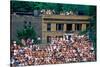 View of full bleachers, full of fans during a professional Baseball Game, Wrigley Field, Illinois-null-Stretched Canvas