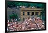 View of full bleachers, full of fans during a professional Baseball Game, Wrigley Field, Illinois-null-Framed Photographic Print