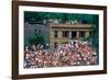 View of full bleachers, full of fans during a professional Baseball Game, Wrigley Field, Illinois-null-Framed Photographic Print