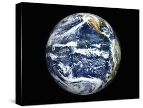 View of Full Earth Centered Over the Pacific Ocean-Stocktrek Images-Stretched Canvas