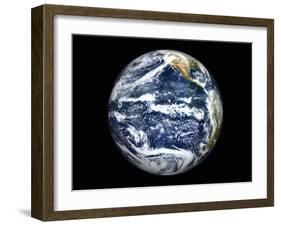 View of Full Earth Centered Over the Pacific Ocean-Stocktrek Images-Framed Photographic Print