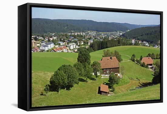 View of Furtwangen, Black Forest, Baden-Wurttemberg, Germany, Europe-Jochen Schlenker-Framed Stretched Canvas