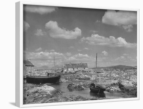 View of Galway in Ireland, a Little Harbor at Carna-Hans Wild-Framed Photographic Print