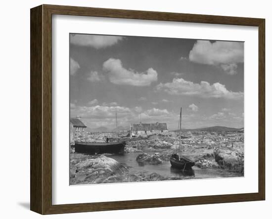 View of Galway in Ireland, a Little Harbor at Carna-Hans Wild-Framed Photographic Print