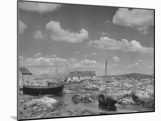 View of Galway in Ireland, a Little Harbor at Carna-Hans Wild-Mounted Photographic Print