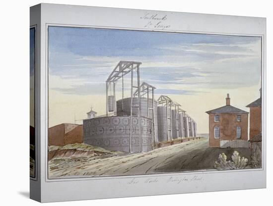 View of Gas Works in Pocock Street, Southwark, London, 1826-G Yates-Stretched Canvas