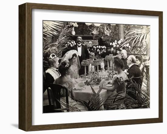 View of Gay 90S Wedding Reception-null-Framed Photographic Print