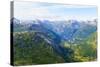 View of Geiranger and Geirangerfjord, from the Summit of Mount Dalsnibba, 1497M, Norway-Amanda Hall-Stretched Canvas