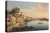 View of Genoa from the Gardens of Palazzo Doria Pamphilj-Pasquale Domenico Cambiaso-Stretched Canvas