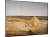 View of Giza Necropolis, 1842-1845-null-Mounted Giclee Print