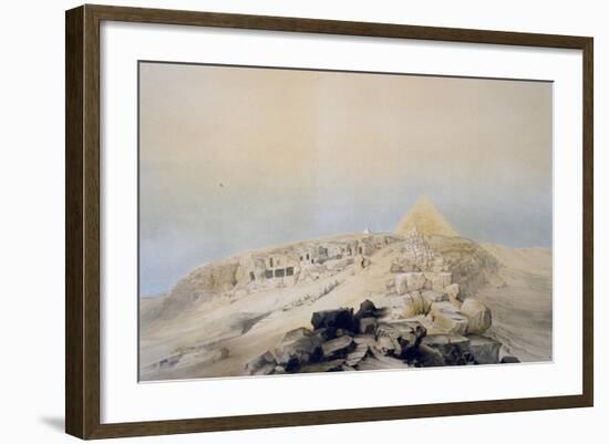 View of Giza Necropolis, 1842-1845-null-Framed Giclee Print