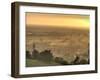 View of Glastonbury During Sunset from Glastonbury Tor, Somerset, England, United Kingdom, Europe-Sara Erith-Framed Photographic Print